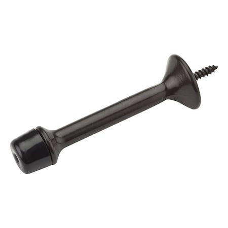 National Hardware National Hardware 3 in. L Zinc w/Rubber Tip Oil Rubbed Bronze Rigid Door Stop Mounts to wall 1 in. N327-031